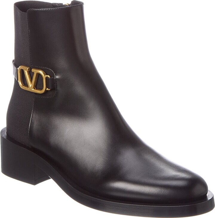 Valentino Dnu Pack Vlogo Signature Leather Bootie