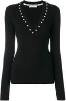 Thumbnail for your product : Givenchy pearl V-neck sweater