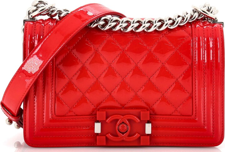 Pre-Owned Chanel Brick Bag Red Lego Plexiglass Leather Clutch