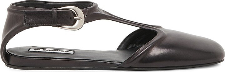 Women's Leather Mary Janes - Black - Size 6