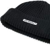 Thumbnail for your product : Off-White Off White ribbed logo beanie
