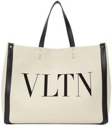 Thumbnail for your product : Valentino Garavani Beige Small Canvas Tote