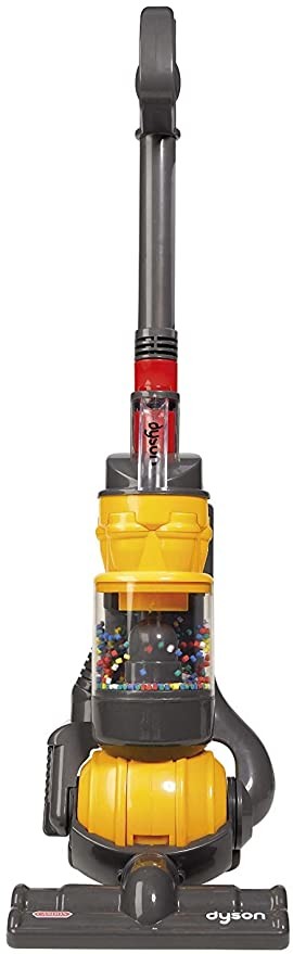 Casdon - Dyson Ball Vacuum TOY VACUUM with working suction and sounds, 2 lbs, Grey/Yellow/Multicolor