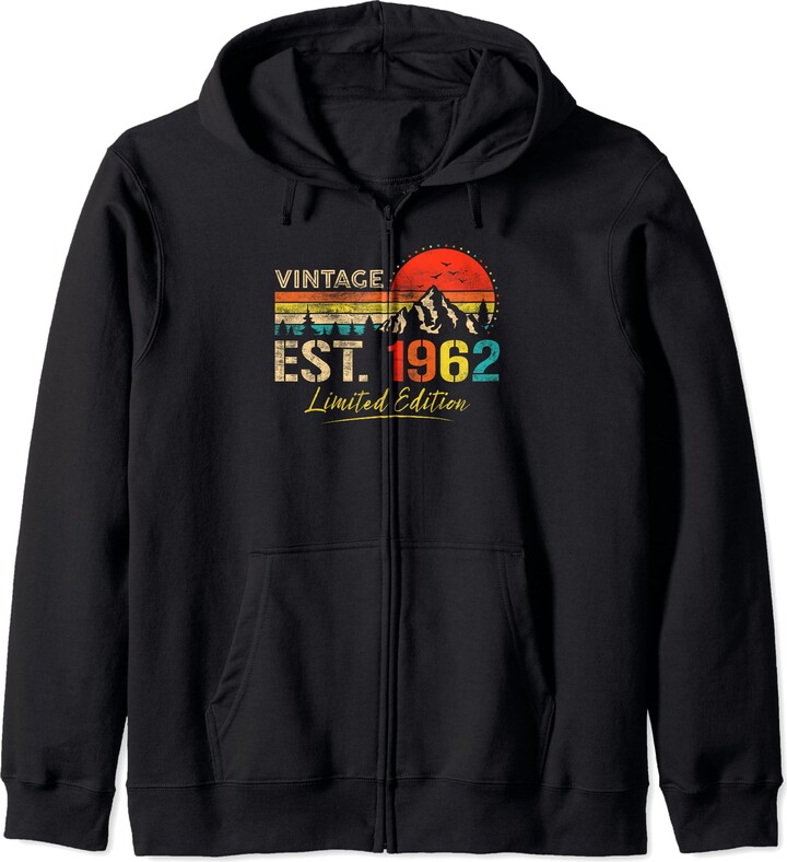 Vintage Classic Birthday Born In 1962 Idea Apparel Vintage Est 1962 ...