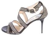 Thumbnail for your product : Jimmy Choo Crossover Woven Sandals