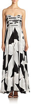 Thumbnail for your product : Parker Black Tamara Strapless Printed Gown