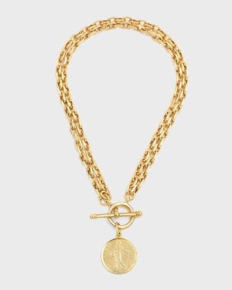Ben-Amun Gold Two-Row Chain Necklace