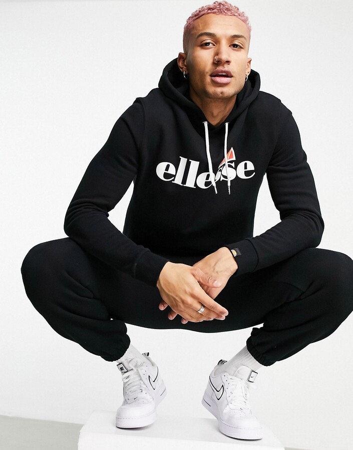 Ellesse Gottero hoodie with classic logo in black - ShopStyle
