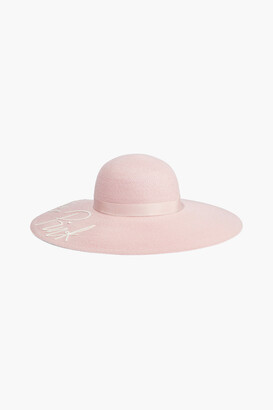 Eugenia Kim Bunny Pretty In Pink Appliquéd Hemp-blend Sun Hat