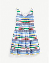Thumbnail for your product : Ralph Lauren Striped cotton-poplin midi dress 2-14 years