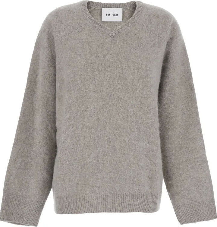 Soft Goat Brushed Round-Neck Sweater