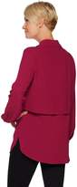Thumbnail for your product : Susan Graver Regular Stretch Woven Button Front Shirt