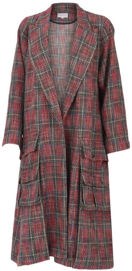 red herring checked coat
