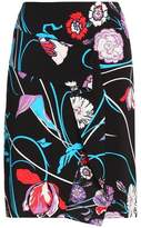 Thumbnail for your product : Emilio Pucci Wrap-effect Floral-print Crepe Skirt