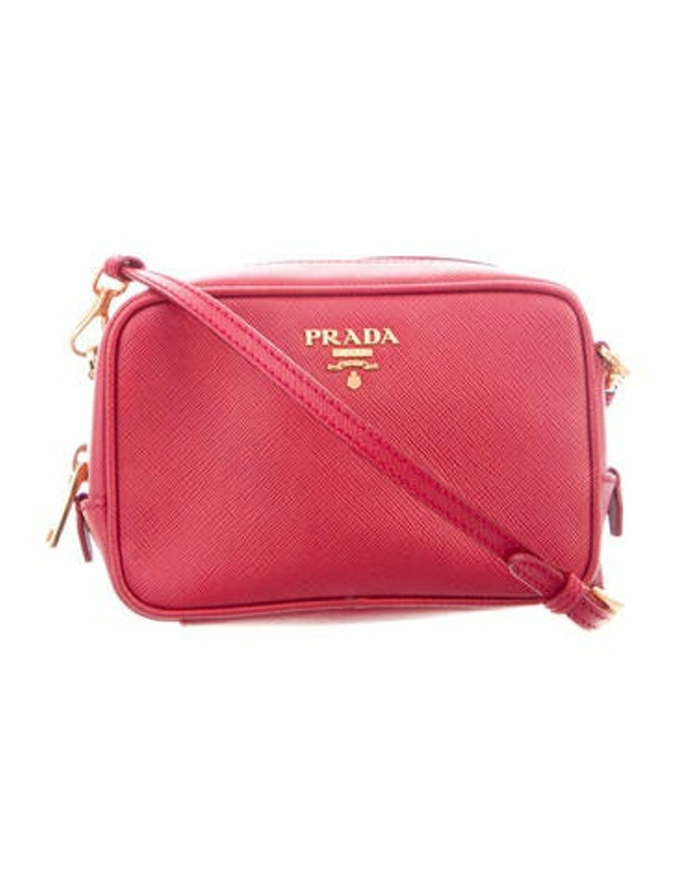 Prada Saffiano Mini Camera Bag Red ShopStyle