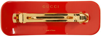 Gucci Red Large Crystal Barrette