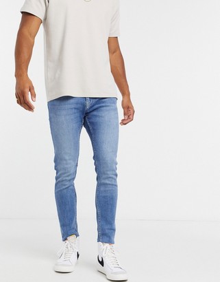 Bershka super skinny jeans in blue - ShopStyle
