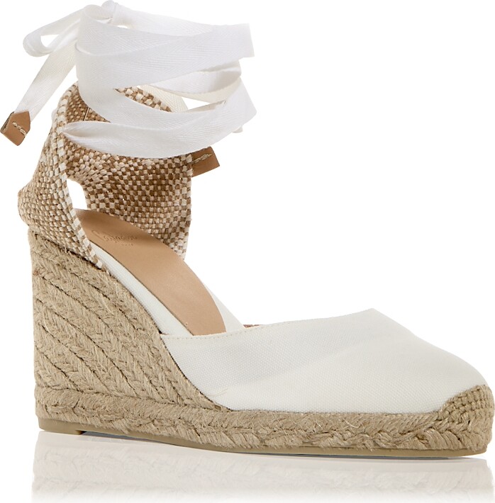 Castaner Women's Carina Ankle Tie Espadrille Wedge Sandals