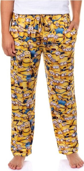 Intimo MinionsMen'sPajamaPantsKevinStuartBobDespicableMeAOPPJSleepLoungeBottom(L)