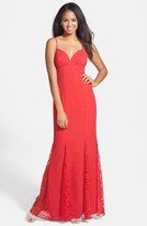 Thumbnail for your product : Faviana Lace Godet Chiffon Gown
