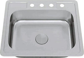 Allora USA 25'' L Drop-In Double Bowl Stainless Steel Kitchen Sink