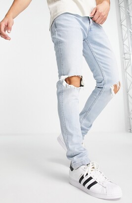 Topman Blowout Ripped Skinny Fit Jeans