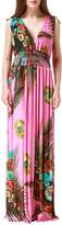 Thumbnail for your product : Wantdo Women's Boho Maxi Dress Floral Printing Sexy V-Neck Long Dress Plus Size