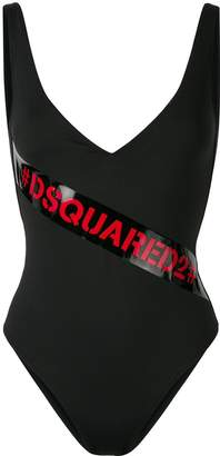 DSQUARED2 logo tape one-piece