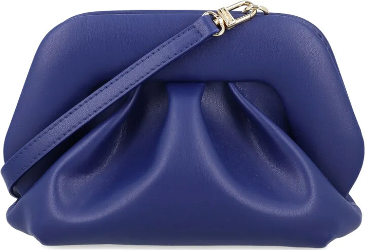 Themoire Gea pleated-clasp clutch