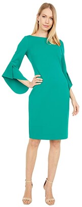 vince camuto ruched bodycon dress