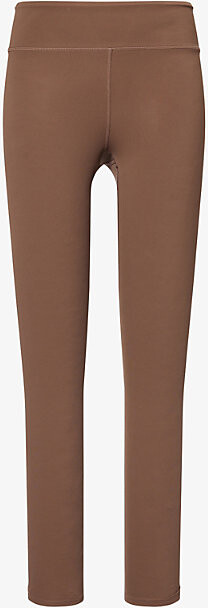 We Are Tala Womens Cortado Brown Skinluxe High-Rise Stretch-Jersey Leggings L