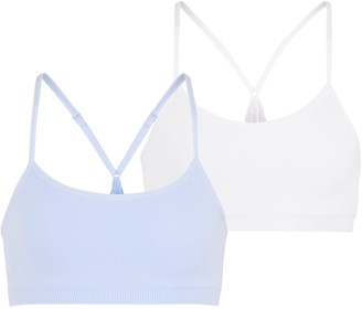 New Look Girls 2 Pack and Lace Trim Crop Tops