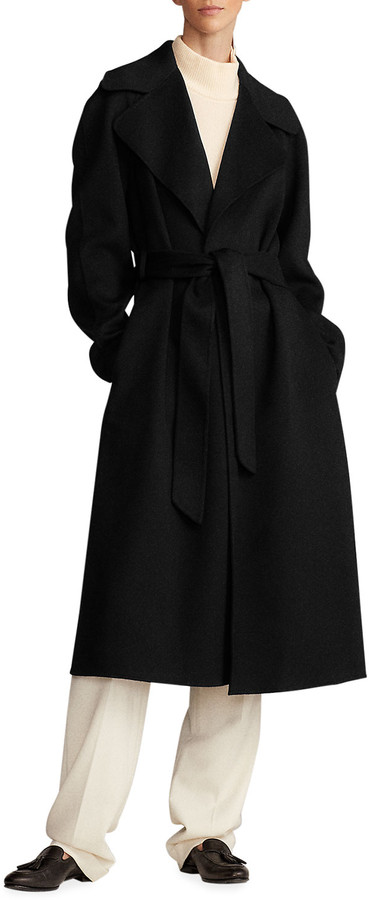 long black wrap coat