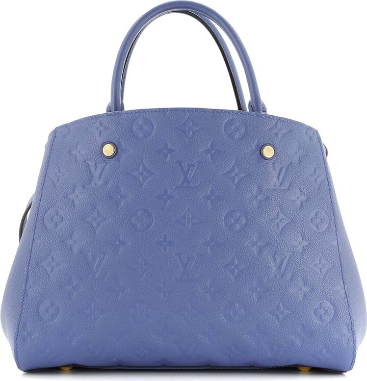 Louis Vuitton Blue Monogram Empreinte Montaigne MM (Authentic Pre-Loved)