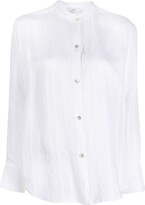 Collarless Button-Down Shirt 