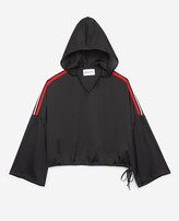 Thumbnail for your product : The Kooples Viscose hooded oversized black top