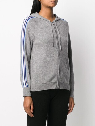 Chinti and Parker Side Stripe Zip-Up Cardigan