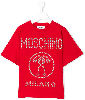 Moschino Kids studded logo T-shirt