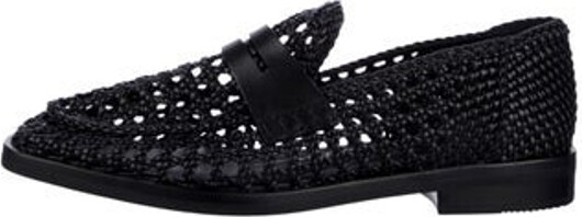 3.1 Phillip Lim Leather Loafers Black Semi-Pointed Toes Designer