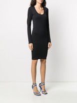 Thumbnail for your product : Helmut Lang Long-Sleeve Fitted Mini Dress