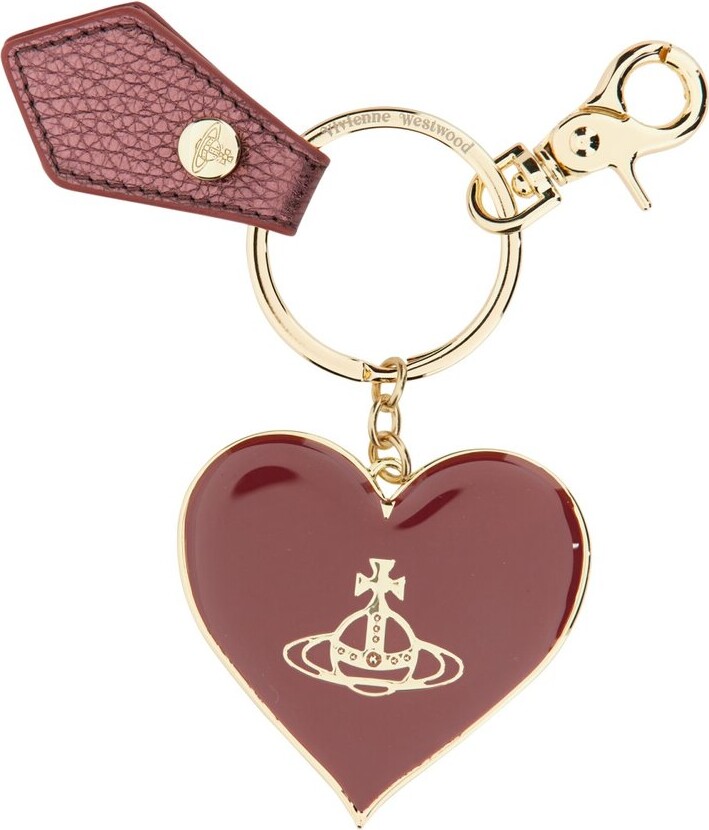 Vivienne Westwood Logo Engraved Heart-Shaped Keyring - ShopStyle