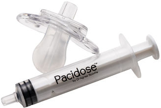 Pacidose pacifier medication dispenser