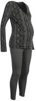 Thumbnail for your product : boohoo NEW Womens Maternity Snake Print Wrap Lounge Set