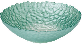 Tara Dennis Floral Reef Glass Bowl Green