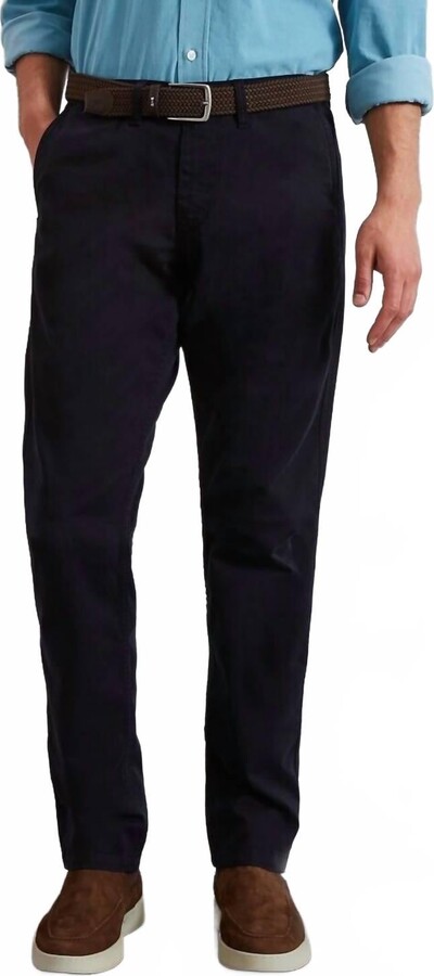 Eden Park Stretch Cotton Chinos In Navy Blue