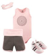 Thumbnail for your product : Yoga Sprout Baby Girl Bodysuit, Shorts, Headband & Shoes, 4pc Set
