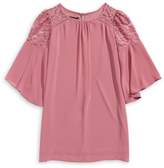 Thumbnail for your product : Ally B Girl's Lace Flitter Sleeve Top Tassel Necklace Set