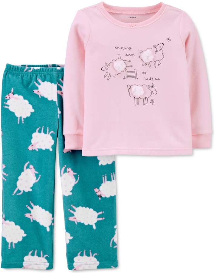 Toddler Girl's Carter's French Bulldog Fleece Footie Pajamas Size 3T $20 Value