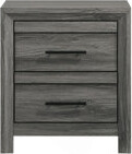 Denver Modern Style 2-Drawer Night Stand Made With Wood In Gray Same As G150108547 (NJ Inventory)