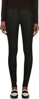 Thumbnail for your product : J Brand Black Coated High Rise Skinny Maria Jeans